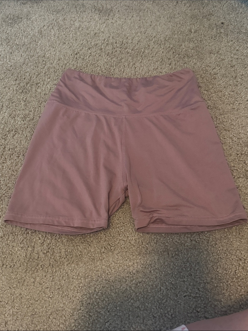 High-Rise Mauve Women's Bike Shorts